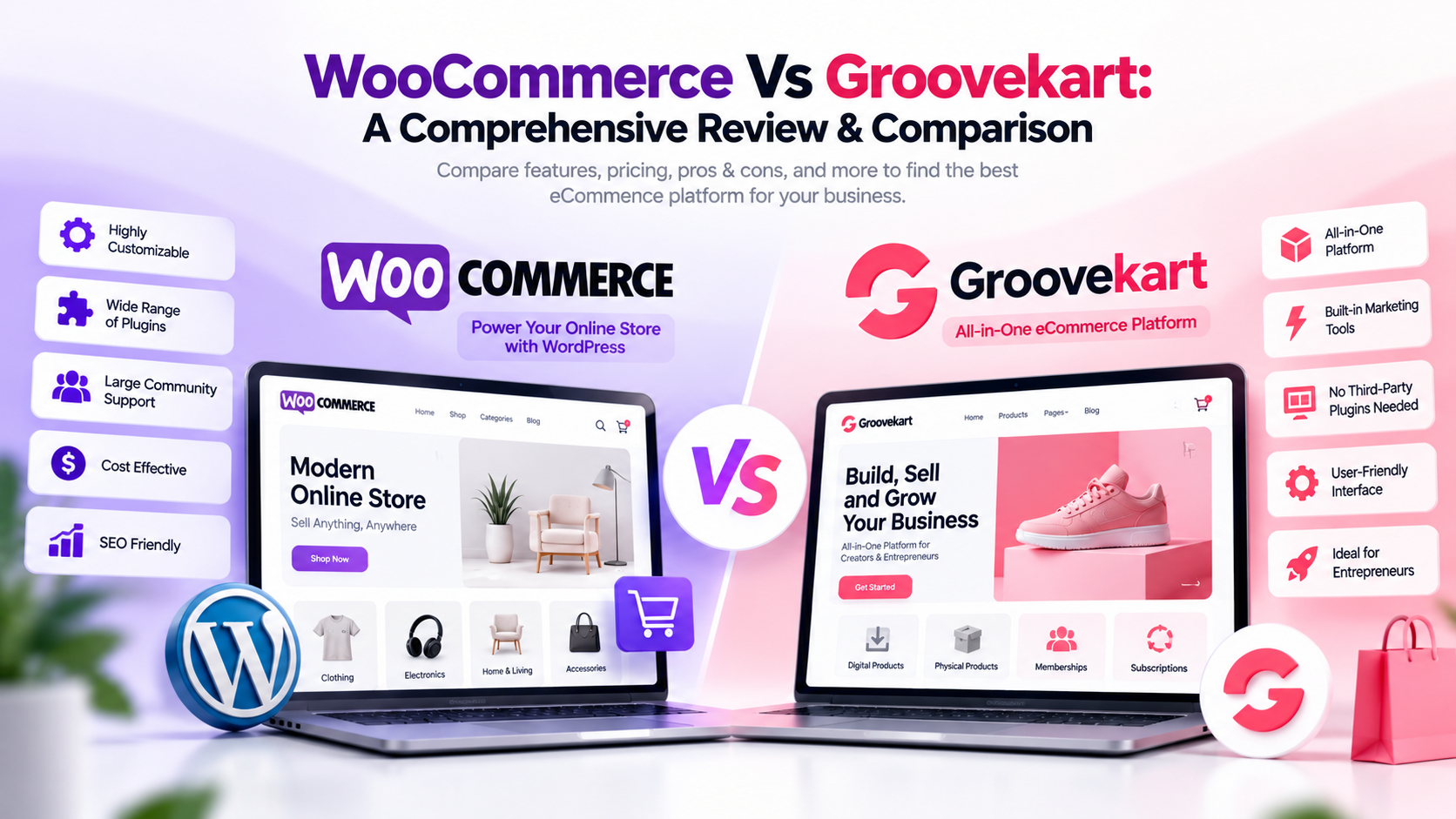 WooCommerce vs Groovekart Comparison