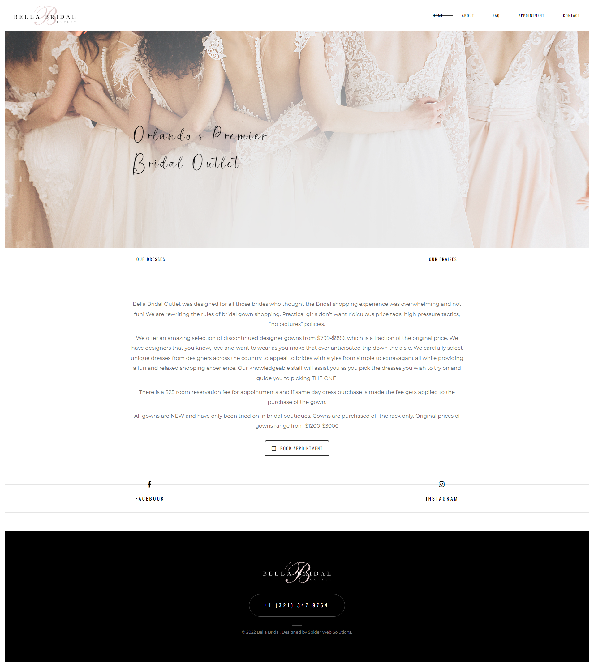 Bella Bridal Outlet Screencapture