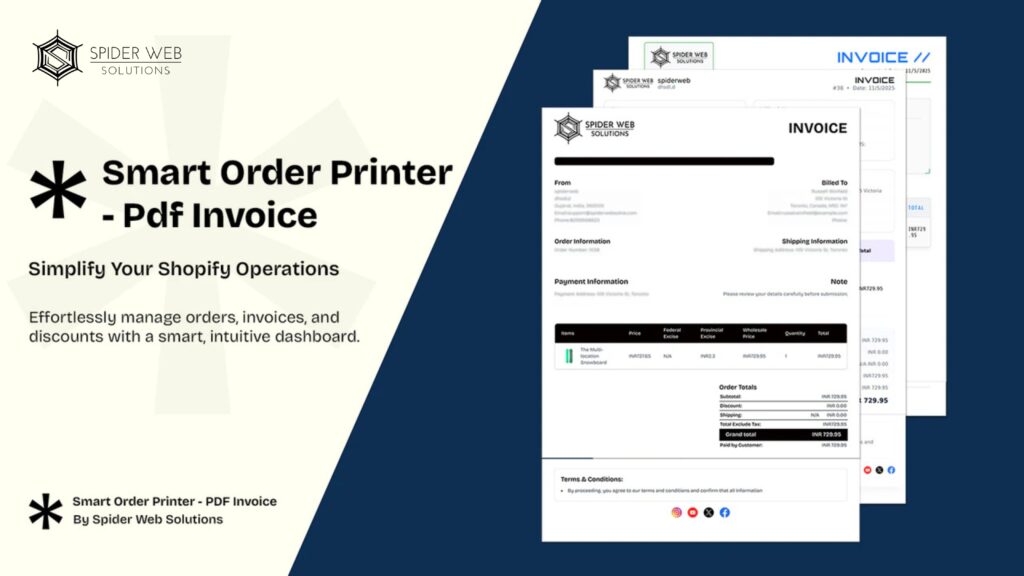 smart order printer - invoice generator app